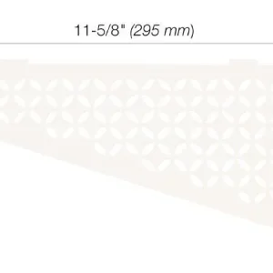 Schluter SHELF-E Étagère de coin quadrilaterale modèle Floral - aluminium blanc mat