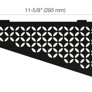 Schluter SHELF-E Étagère de coin quadrilaterale modèle Floral - aluminium noir mat