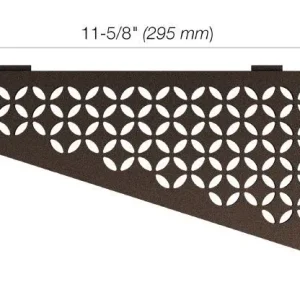 Schluter SHELF-E Étagère de coin quadrilaterale modèle Floral - aluminium bronze