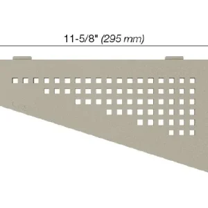 Schluter SHELF-E Étagère de coin quadrilaterale modèle Square - aluminium grège