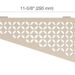 Schluter SHELF-E Étagère de coin quadrilaterale modèle Floral - aluminium crème