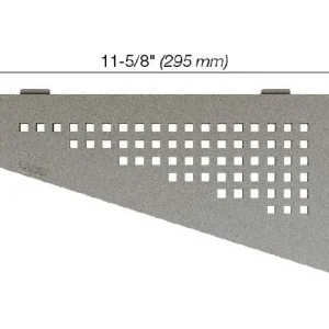 Schluter SHELF-E Étagère de coin quadrilaterale modèle Square - aluminium gris pierre