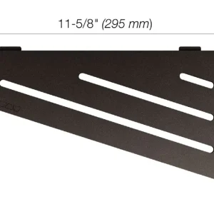Schluter SHELF-E Étagère de coin quadrilatérale modèle Wave aluminium anthracite foncé
