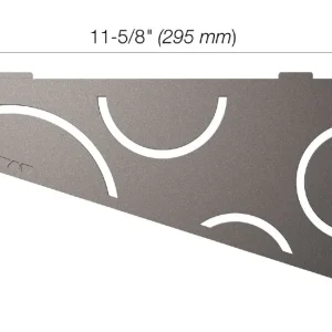 Schluter SHELF-E Étagère de coin quadrilatérale modèle Curve aluminium étain