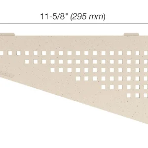 Schluter SHELF-E Étagère de coin quadrilatérale modèle Square aluminium ivoire