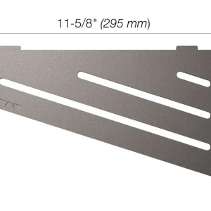 Schluter SHELF-E Étagère de coin quadrilatérale modèle Wave aluminium étain