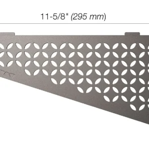 Schluter SHELF-E Étagère de coin quadrilatérale modèle Floral aluminium étain