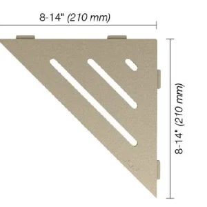 Schluter SHELF-E Étagère de coin triangulaire modèle Wave - aluminium crème