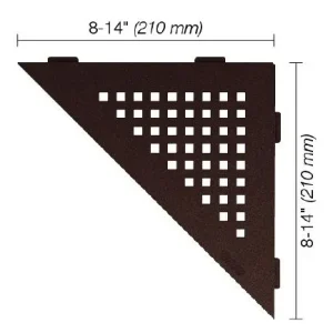 Schluter SHELF-E Étagère de coin triangulaire modèle Square - aluminium bronze