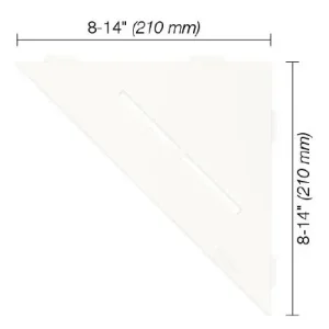 Schluter SHELF-E Étagère de coin triangulaire modèle Pure - aluminium blanc mat