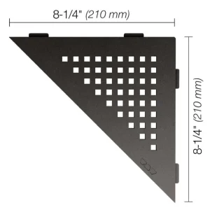 Schluter SHELF-E Étagère de coin triangulaire modèle Square aluminium anthracite foncé
