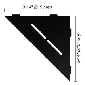 Schluter SHELF-E Étagère de coin triangulaire modèle Pure - aluminium noir mat