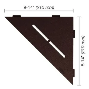 Schluter SHELF-E Étagère de coin triangulaire modèle Pure - aluminium bronze