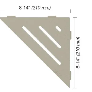 Schluter SHELF-E Étagère de coin triangulaire modèle Wave - aluminium grège