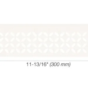 Schluter SHELF-N Étagère rectangulaire pour niche modèle Floral - aluminium blanc mat