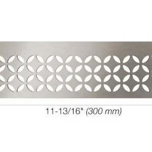 Schluter SHELF-N Étagère rectangulaire pour niche modèle Floral - acier inoxydable (V2) brossé
