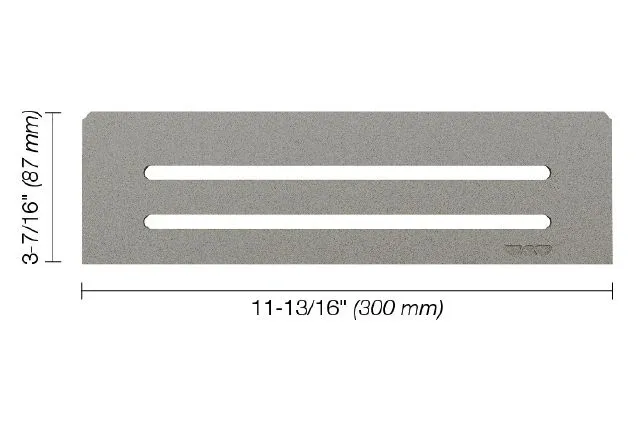 Schluter SHELF-N Étagère rectangulaire pour niche modèle Wave - aluminium gris pierre