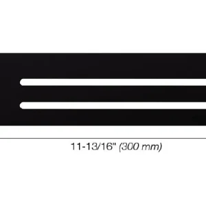 Schluter SHELF-N Étagère rectangulaire pour niche modèle Wave - aluminium noir mat