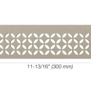 Schluter SHELF-N Étagère rectangulaire pour niche modèle Floral - aluminium gris pierre