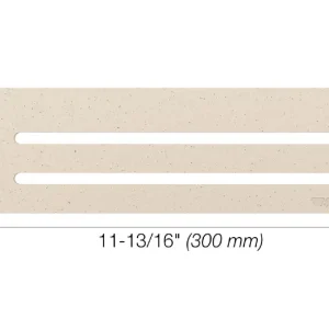 Schluter SHELF-N Étagère rectangulaire pour niche modèle Wave aluminium ivoire