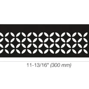 Schluter SHELF-N Étagère rectangulaire pour niche modèle Floral - aluminium noir mat