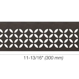 Schluter SHELF-N Étagère rectangulaire pour niche modèle Floral aluminium anthracite foncé