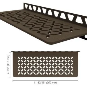 Schluter SHELF-W Étagère mural rectangulaire Floral Design - aluminium bronze