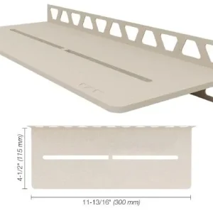 Schluter SHELF-W Étagère mural rectangulaire Pure Design - aluminium crème