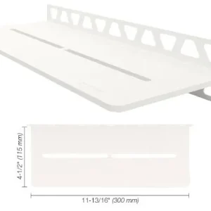 Schluter SHELF-W Étagère mural rectangulaire Pure Design - aluminium blanc mat