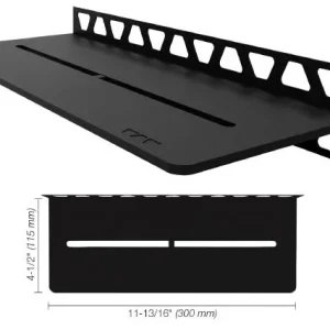 Schluter SHELF-W Étagère mural rectangulaire Pure Design - aluminium noir mat
