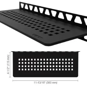 Schluter SHELF-W Étagère mural rectangulaire Square Design - aluminium noir mat