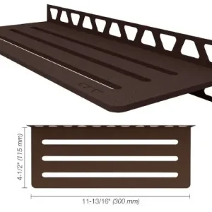 Schluter SHELF-W Étagère mural rectangulaire Wave Design - aluminium bronze