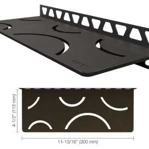 Schluter SHELF-W Étagère murale rectangulaire modèle Curve aluminium anthracite foncé