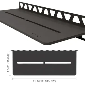 Schluter SHELF-W Étagère murale rectangulaire modèle Pure aluminium anthracite foncé