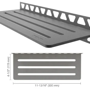 Schluter SHELF-W Étagère murale rectangulaire modèle Wave aluminium étain