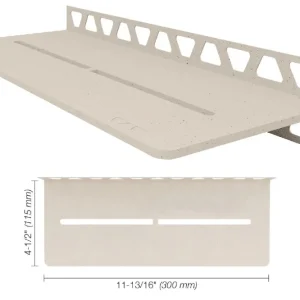 Schluter SHELF-W Étagère murale rectangulaire modèle Pure aluminium ivoire
