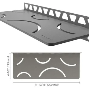 Schluter SHELF-W Étagère murale rectangulaire modèle Curve aluminium étain