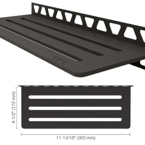 Schluter SHELF-W Étagère murale rectangulaire modèle Wave aluminium anthracite foncé