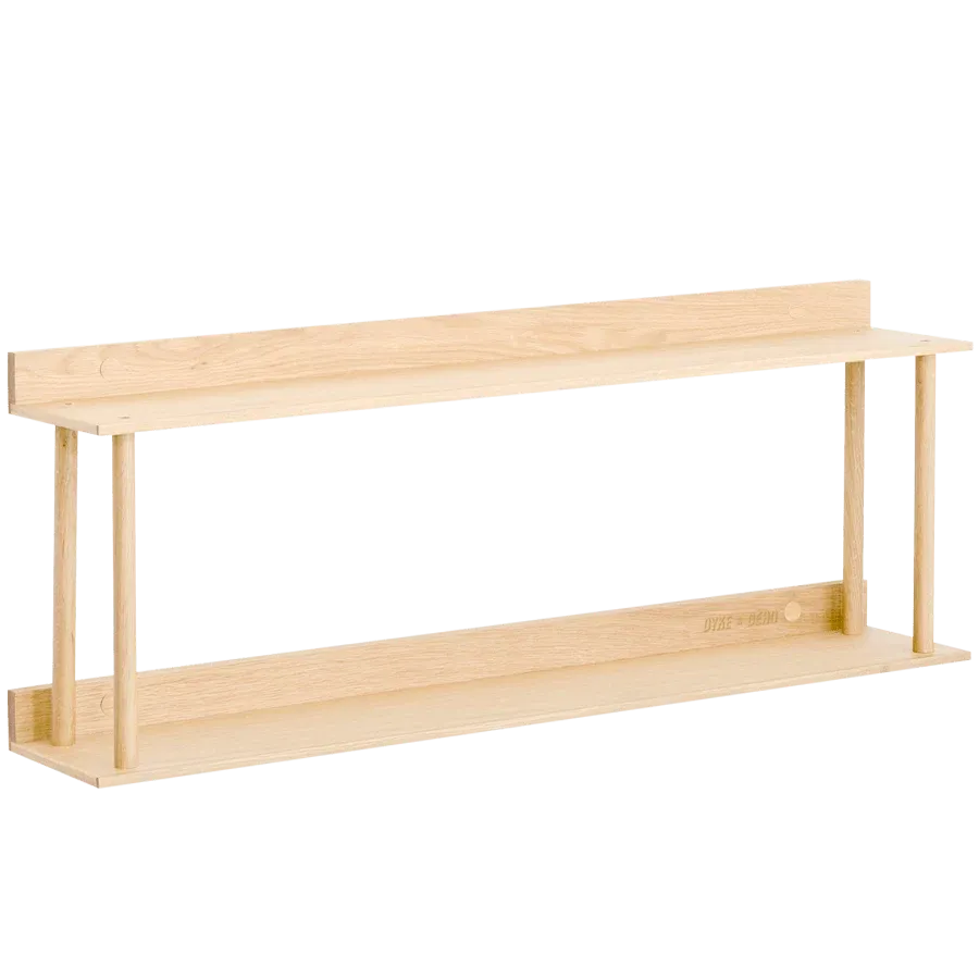 PLATEFORME 2 ÉTAGÈRE MURALE CHÊNE NATUREL WIREWORKS