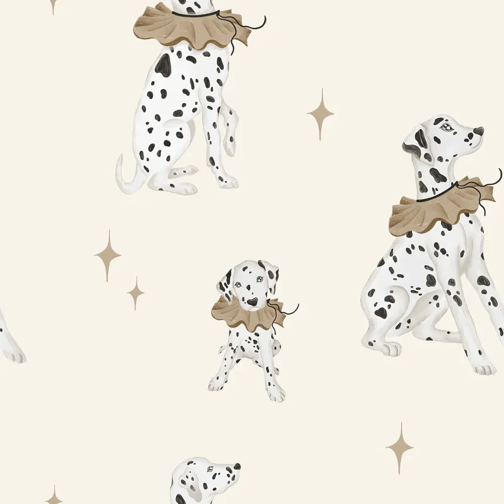 Papier peint rétro dalmatien - 2 rouleaux