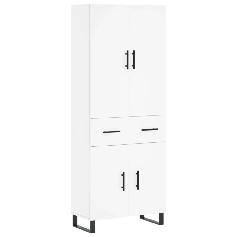 Buffet bahut commode armoire meuble de rangement organisateur cuisine salle de séjour salon haut 69,5 x 34 x 180 cm bois d...