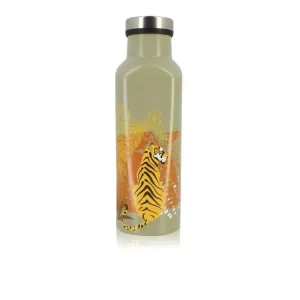 Bouteille isotherme tigre 480ml en acier inoxydable