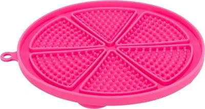 Tapis à lécher et à grignoter Trixie avec ventouses en silicone rose