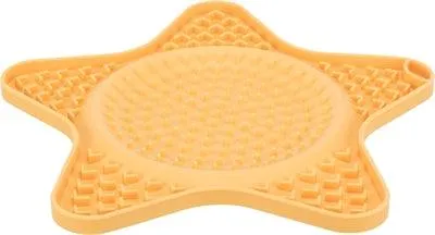 Tapis à lécher et à grignoter Trixie Étoile en silicone jaune