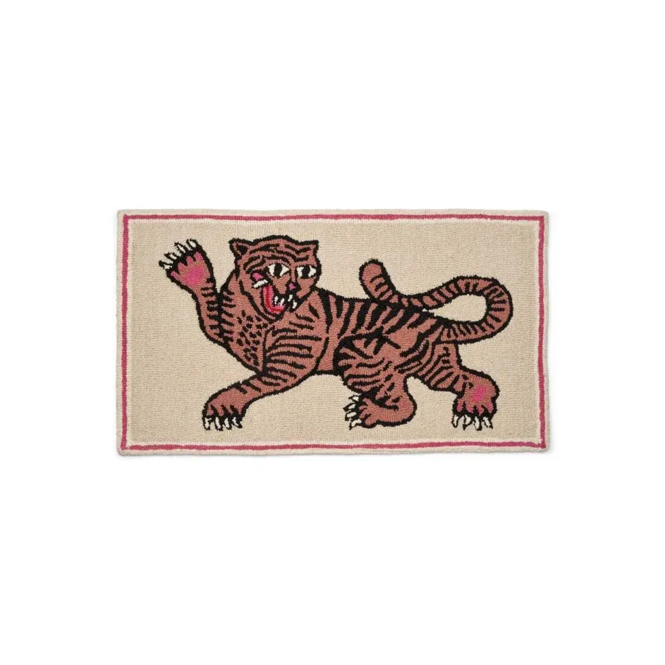 Tapis mural Frame Rug Pink Tiger - Bongusta