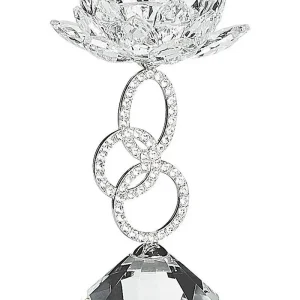 Bougeoir OVIEDO Verre Argenté (Certifié Non-Toxique)
