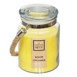 Bougie parfumée citronnelle pot en verre 500g