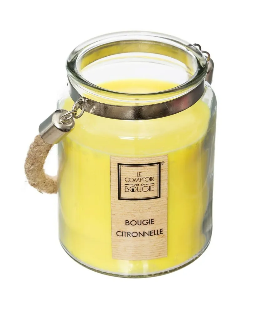 Bougie parfumée citronnelle pot en verre 500g