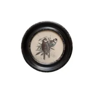 Album mémoire naissance Cadre rond en bois noir Huppées Chehoma - 25cm