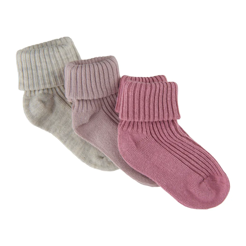 Bas Côtelé Paquet de 3 0-24mois Style Scandinave | Design épuré
